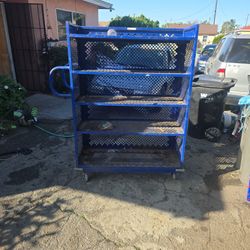 Metal Mesh Stocking Cart
