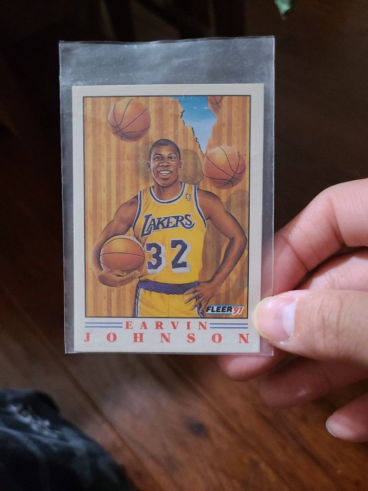 NBA EARVIN MAGIC JOHNSON 1997 FLEER Insert #6 Of 6