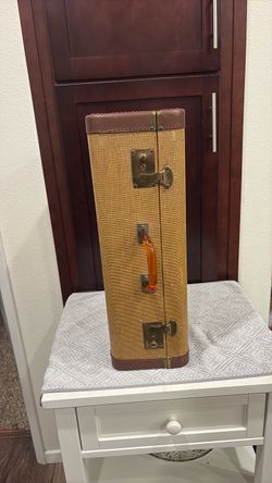 Vintage Tweed Hard Shell Suitcase