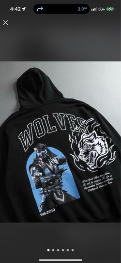 Mortal Kombat Sub Zero Black Hoodie size M