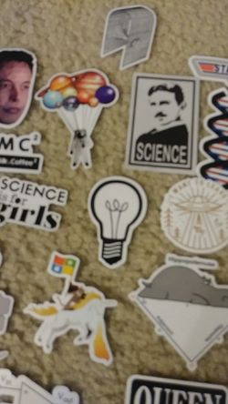 25 SCIENCE STICKERS
