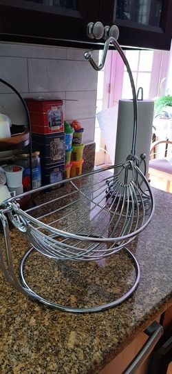 Chrome Wire Rocking Fruit Basket