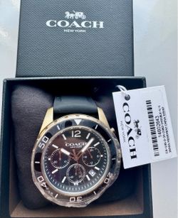 Coach New York Men’s Chronograph Watch – New in Box