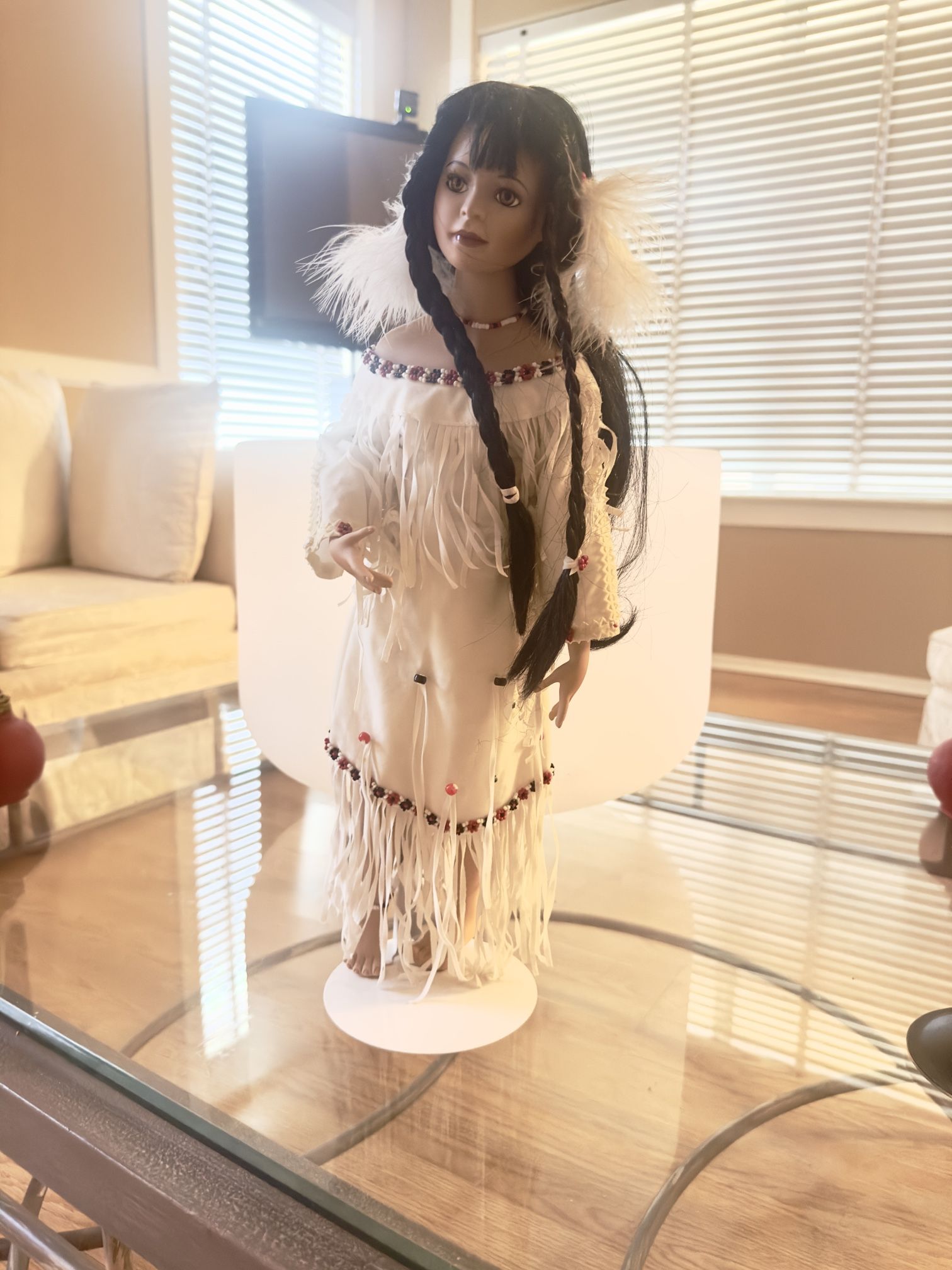 Vintage Native American Porcelain Doll 