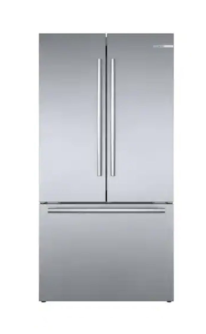 Bosch 800 Series 36 in. 21 cu. ft. Smart Counter Depth French Door Bottom Freezer Refrigerator Stainless Steel, Ice and Water