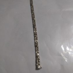 925 Silver Nugget Bracelet Length 6 And 1/4 Inch Used
