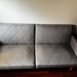 Futon sofa turns into bed works great does have some fading offers welcomed