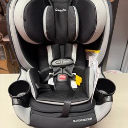 Evenflo Revolve360 Slim 2-in-1 Rotating Car Seat Salem Black