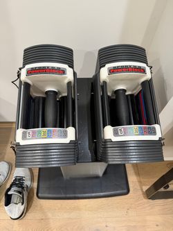 Sport 5.0 PowerBlocks adjustable dumbbells with Stand - up to 50lbs