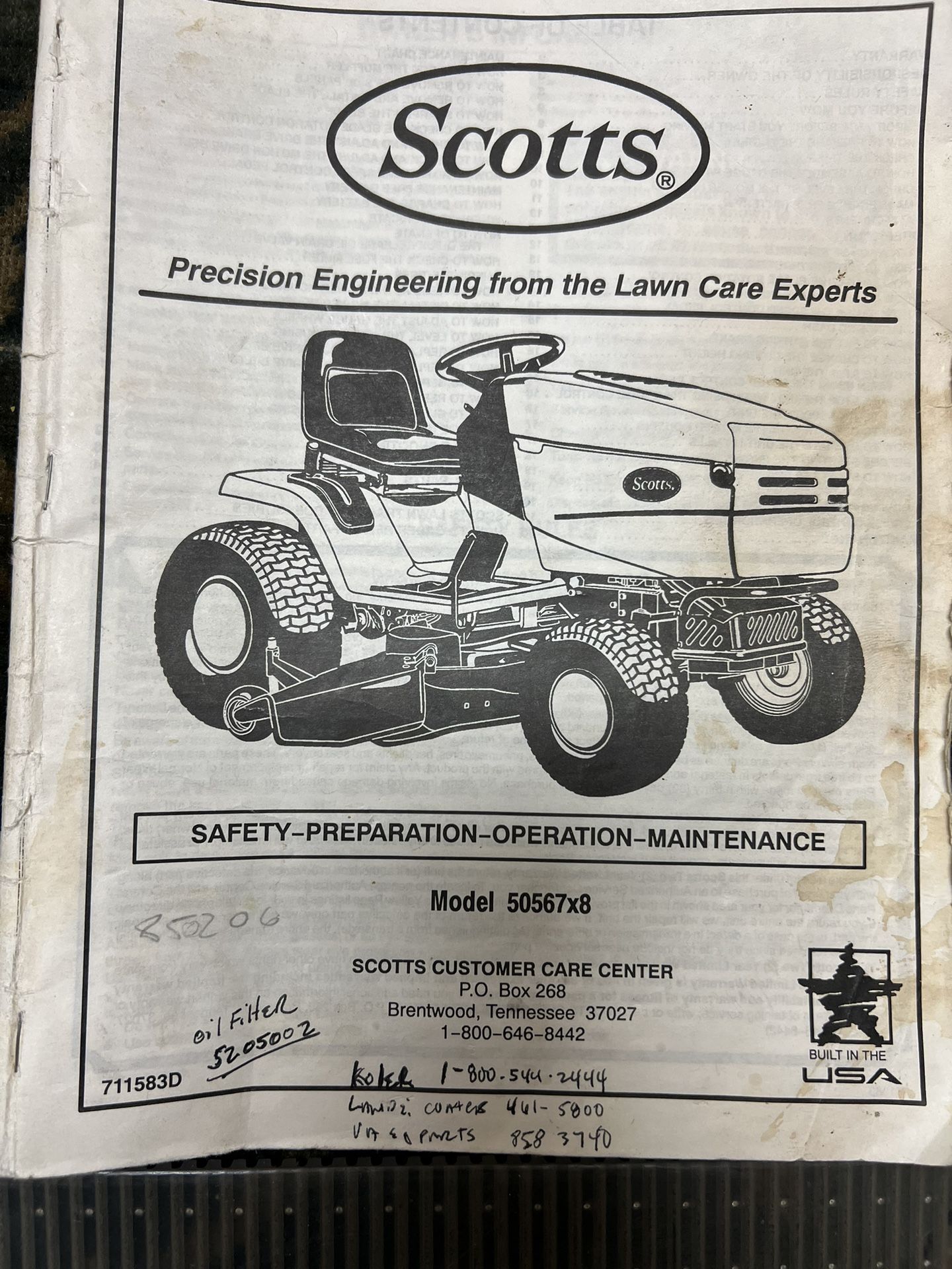 Scott’s model 50567x8 Lawn Tractor for Sale in Deltaville, VA OfferUp