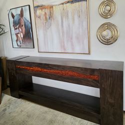 New Artistic Modern Solid wood Console Table or TV stand