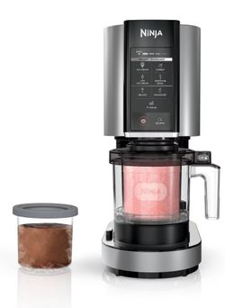 Ninja 0.5qt CREAMi Stainless Steel Ice Cream, Gelato and Sorbet Maker, 7 One-Touch Programs NC301: Soft Serve
