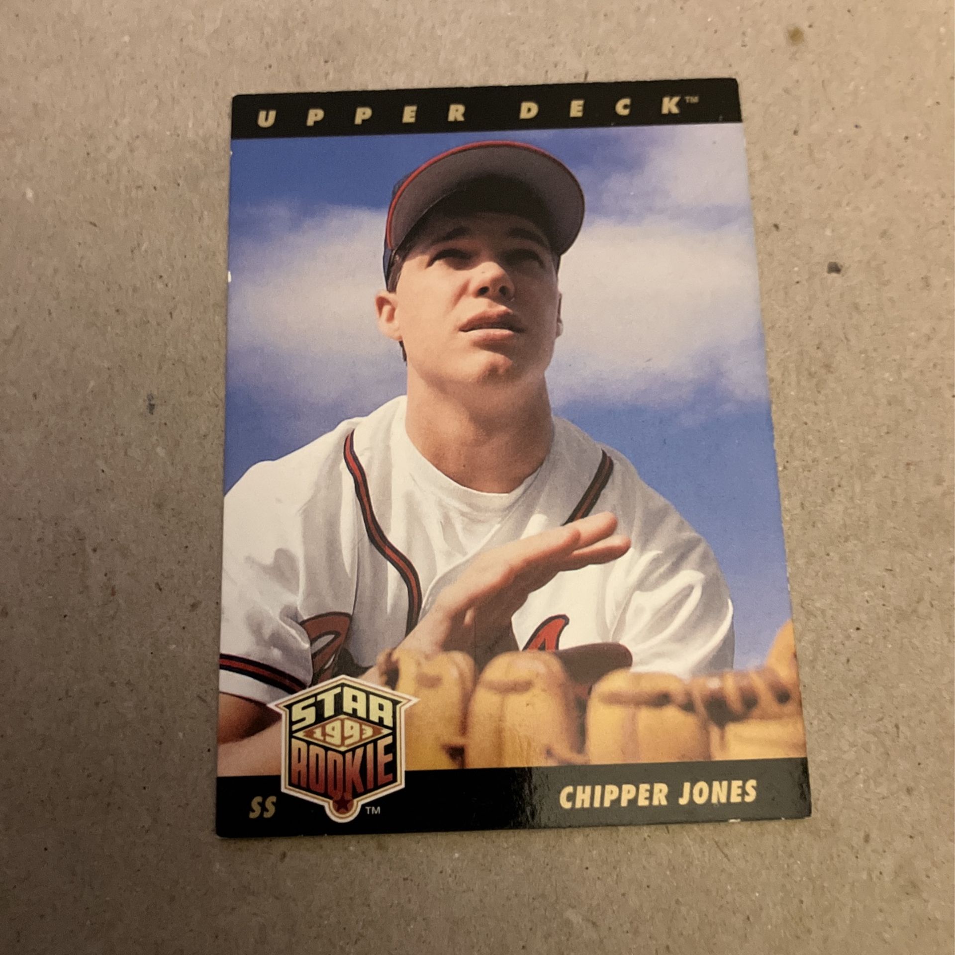 Chipper Jones’ 1993 upper deck baseball card number 24.