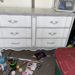 Grey An White Dresser