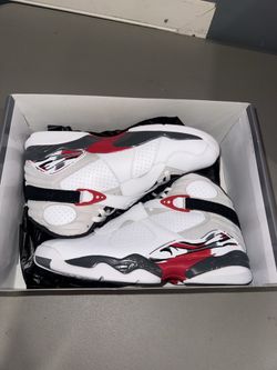 Jordan 8 white true red Sz 12