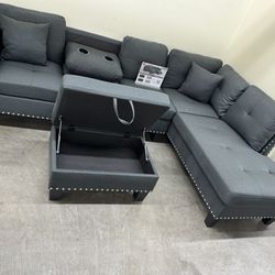3 Pc Sectional Sofa With Ottoman 