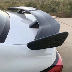 New In Box Universal Rear Trunk Spoiler Carbon Fiber Pattern Design Down Force Wing 