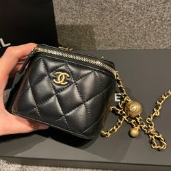 Chanel 23K Gold Ball Small Box Chain Bag