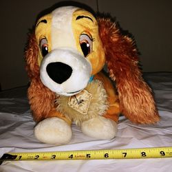 Lady & The Tramp Disney Store Stuffed Animal Plush Dog