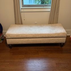 Cream Storage Bench 