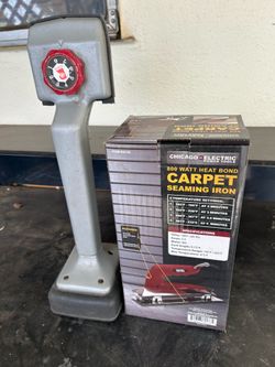 Carpet stretcher and hot carpet seamer