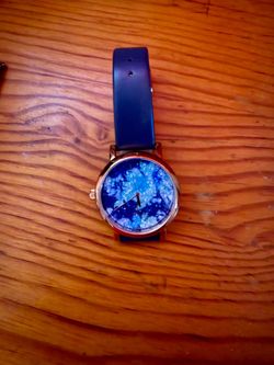Analog Watch with Blue Marble Dial timex