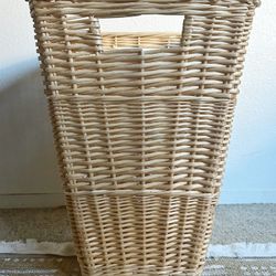 Large Tall Wicker Rattan Basket Laundry