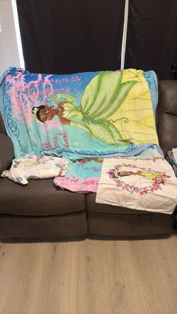 Princess and the frog twin size bed set