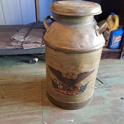 Antique milk can