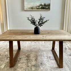 6FT X 3FT Solid Wood Modern Rustic Farmhouse Dining Table 