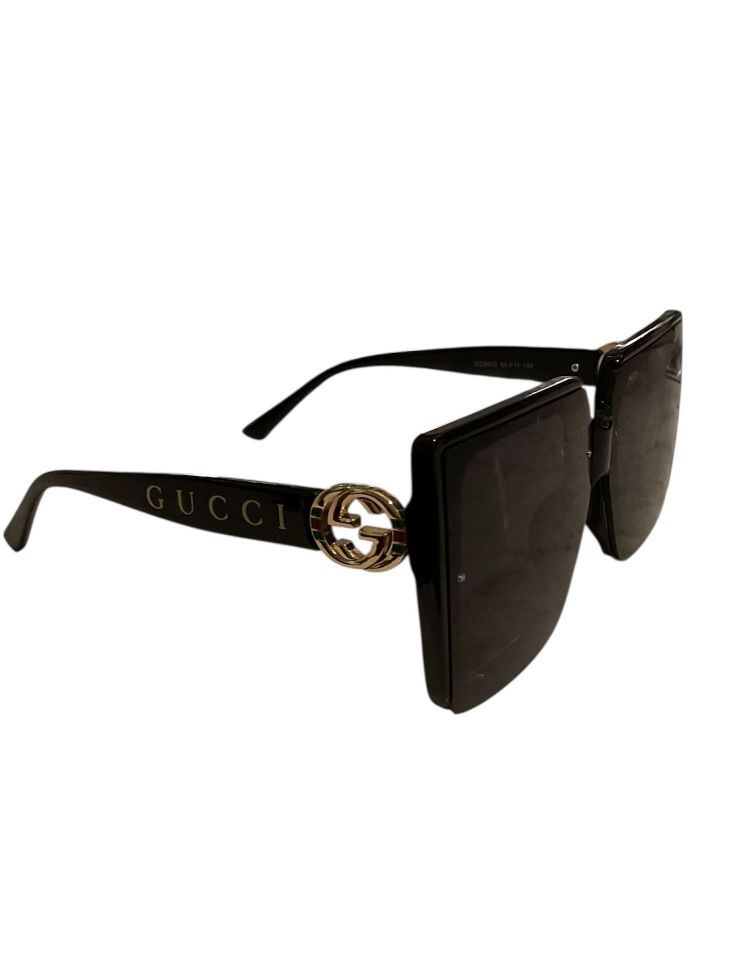 Gucci Italy Signature Logo Arm Oversized Black Square Sunglasses 64 11 149 p/u Bayport, NY 11705
