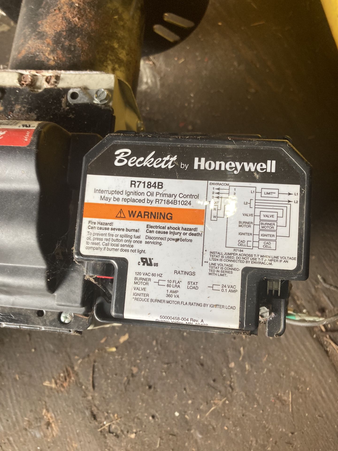 Beckett oil igniter burner