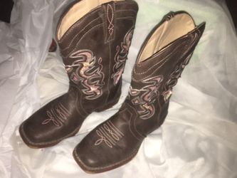 Little kid Roper Lexi Brown Cowgirl Boot ..size 3