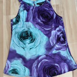 White House Black Market Teal/Purple Top