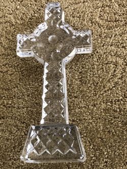 Waterford cut crystal cross 8”