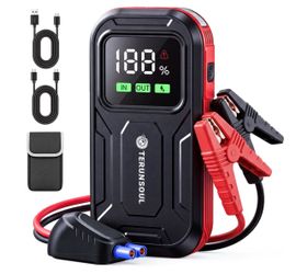 2000A Peak Jump Starter with Air Compressor,B40L Portable Car Battery Booster with Quick Charge Out (6.0 Gas/4.0L Engines), 12V Battery Jump Box Power