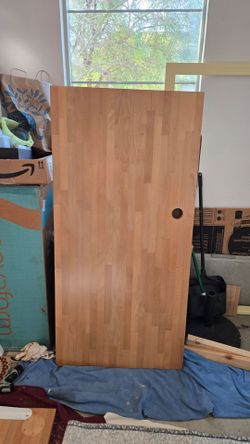 Custom Solid Beech Wood Desk Top (30x60) – Ready for Your Frame
