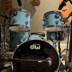 DW Collector’s Series Drum Set Robin’s Egg Blue Lacquer