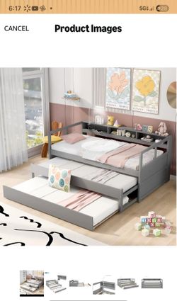 2 Twin Double Trundle Beds