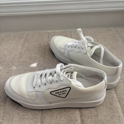 Prada Low Top White Sneakers Size 37