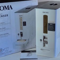 Aroma Housewares 27lbs Large Rice Dispenser, 7.25 x 16.5 x 16.5 inches, White #728