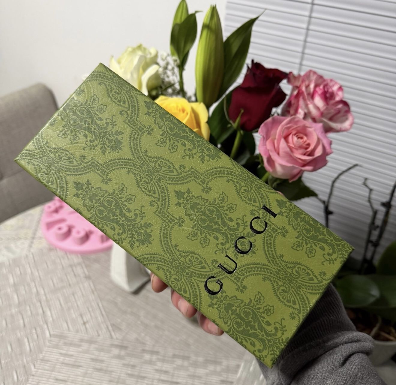 New GUCCI empty green classic box 9 x 4 inches