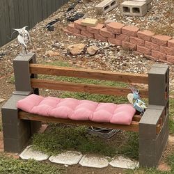 Cinderblock Outdoor Bench