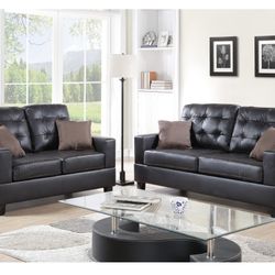 Brown Sofa And Love Seat Set 