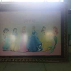 Princess LARGE Picture With Frame 