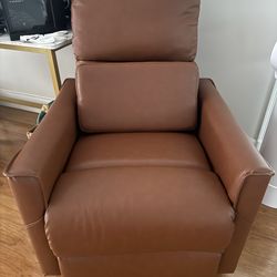 Leather rocker/recliner