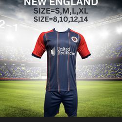 Unbranded New England Soccer Team Uniform Navy Size S/M/L/XL