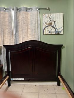 Wooden full frame bed