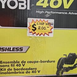 Like new 40V cordless Edger kit