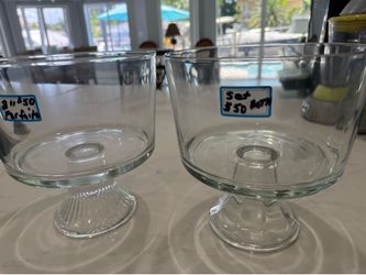 Set of 8” dia PARFAIT BOWLS, EXC first come Gorgeous!